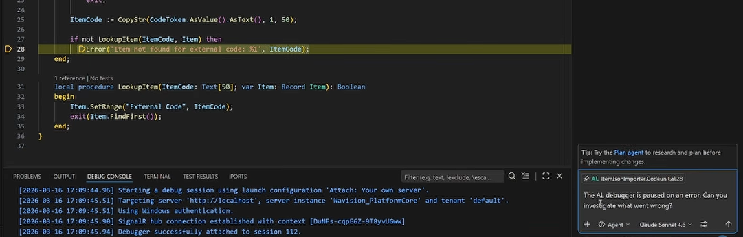 AL MCP Server for Debugging in Business Central - Stefan's BC Blog